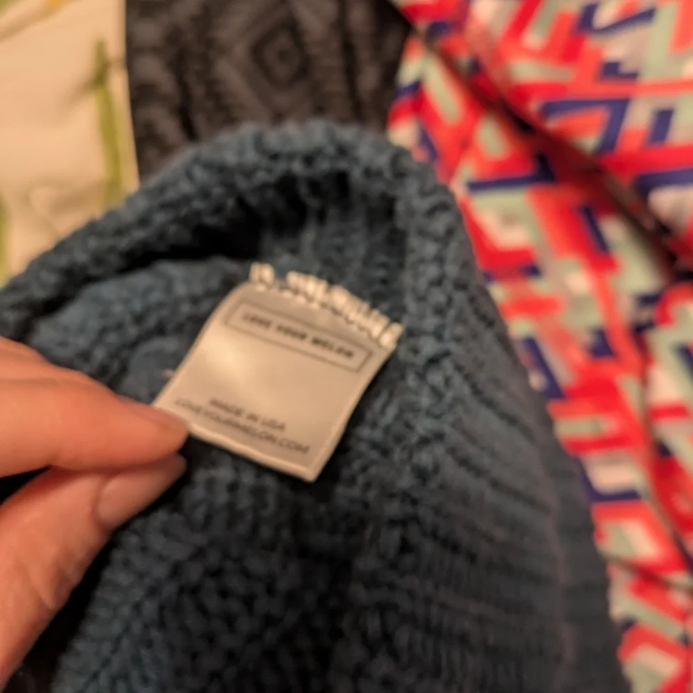 Love Your Melon Blue Cotton Beanie
